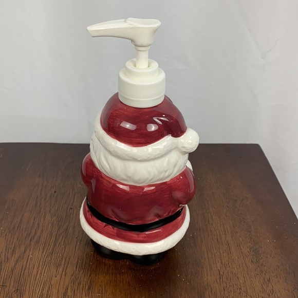 Ceramic Santa Pump Soap or Lotion Bottle - Picture 2 of 5